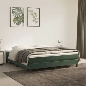 vidaXL Matelas de lit à ressorts ensachés Vert foncé 160x200x20 cm pas cher