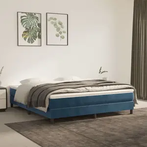 vidaXL Matelas de lit à ressorts ensachés Bleu foncé 160x200x20 cm pas cher