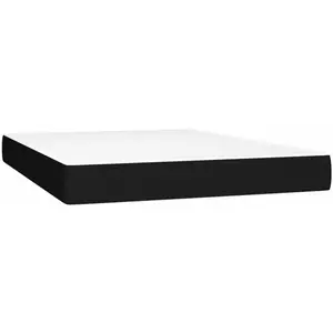vidaXL Matelas de lit à ressorts ensachés Noir 140x200x20 cm Tissu pas cher