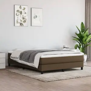 vidaXL Matelas de lit à ressorts ensachés Marron foncé 140x200x20 cm pas cher