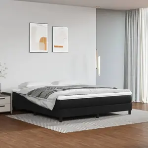 Comparateur de prix : vidaXL Matelas de lit à ressorts ensachés Noir 180x200x20cm Similicuir