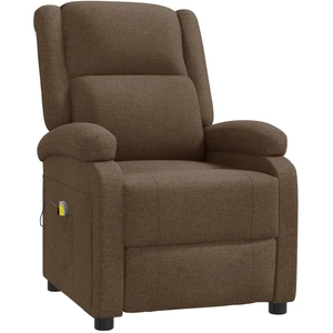 vidaXL Vidaxl Fauteuil De Massage Marron Tissu pas cher