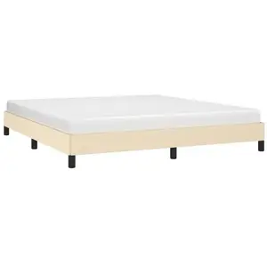 vidaXL Cadre de lit Crème 180 x 200 cm Tissu pas cher