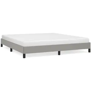 Comparateur de prix : vidaXL Cadre de lit Gris clair 180x200 cm Tissu