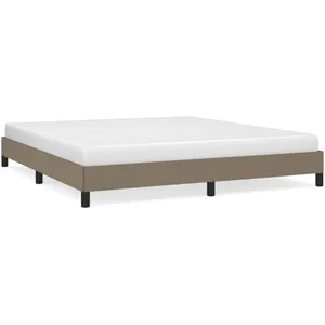 vidaXL Cadre de lit Taupe 180x200 cm Tissu pas cher