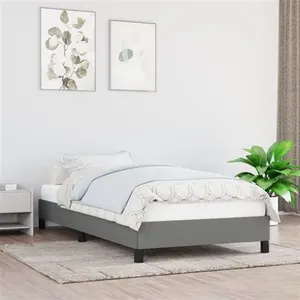vidaXL Cadre de lit Gris foncé 80 x 200 cm Tissu pas cher