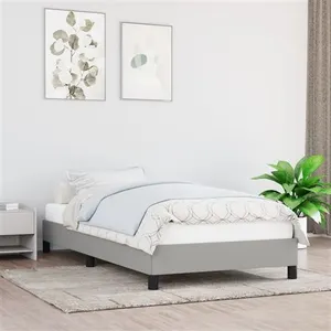 vidaXL Cadre de lit Gris clair 100x200 cm Tissu pas cher