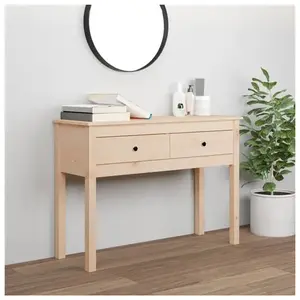 Comparateur de prix : vidaXL Table console 100x35x75 cm Bois massif de pin