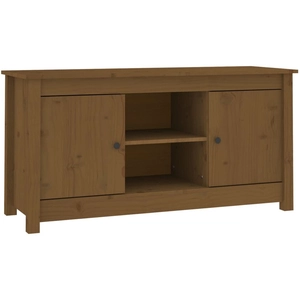 vidaXL Meuble TV Marron miel 103x36,5x52 cm Bois de pin massif pas cher