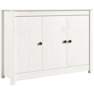 Comparateur de prix : vidaXL Buffet Blanc 100x35x74 cm Bois massif de pin