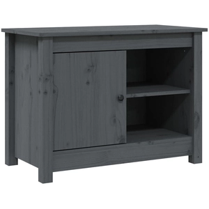 vidaXL Meuble TV Gris 70x36,5x52 cm Bois de pin massif pas cher