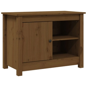 vidaXL Meuble TV Marron miel 70x36,5x52 cm Bois de pin massif pas cher