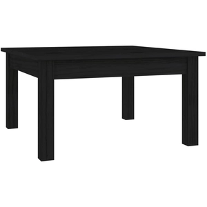 vidaXL Table basse Noir 55x55x30 cm Bois massif de pin pas cher