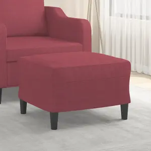 vidaXL Repose-pied Rouge bordeaux 60x50x41 cm Tissu pas cher
