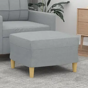vidaXL Repose-pied Gris clair 60x50x41 cm Tissu pas cher