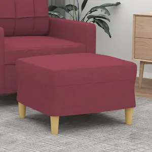Comparateur de prix : vidaXL Repose-pied Rouge bordeaux 60x50x41 cm Tissu