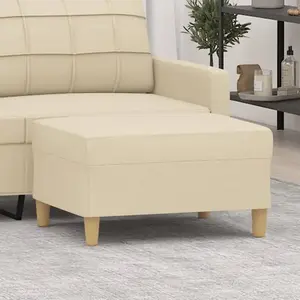 Comparateur de prix : vidaXL Repose-pied Crème 70x55x41 cm Tissu