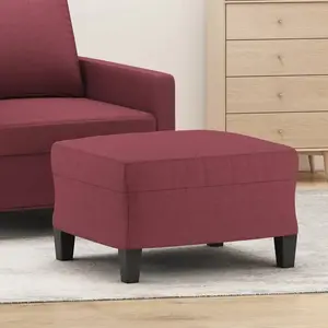 vidaXL Repose-pied Rouge bordeaux 60x50x41 cm Tissu pas cher
