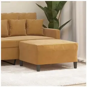 Comparateur de prix : vidaXL Repose-pied Marron 70x55x41 cm Velours