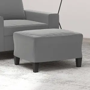 Comparateur de prix : vidaXL Repose-pied Gris foncé 60x50x41 cm Tissu microfibre
