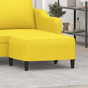 Comparateur de prix : vidaXL Repose-pied Jaune clair 70x55x41 cm Tissu