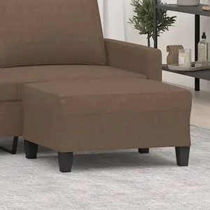 vidaXL Repose-pied Marron 70x55x41 cm Tissu pas cher