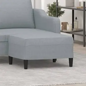 vidaXL Repose-pied Gris clair 70x55x41 cm Tissu pas cher