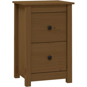vidaXL Table de chevet Marron miel 40x35x61,5 cm Bois de pin solide pas cher