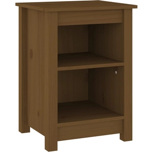 vidaXL Tables de chevet 2 pcs Marron miel 40x35x55 cm Bois pin massif pas cher