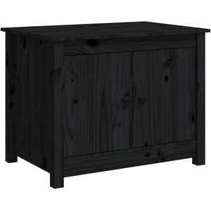 vidaXL Table basse Noir 71x49x55 cm Bois massif de pin pas cher