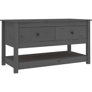 vidaXL Table basse Gris 102x49x55 cm Bois massif de pin pas cher