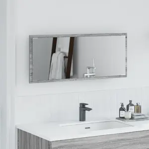 vidaXL Miroir vidaXL Sonoma gris Bois d'ingénierie 90 x 33 cm Miroir pas cher