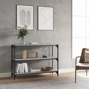 vidaXL Bibliothèque Sonoma gris 100x33x70,5 cm Bois d'ingénierie acier pas cher