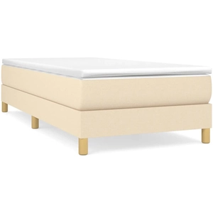 vidaXL Cadre de lit sans matelas crème 80x200 cm tissu