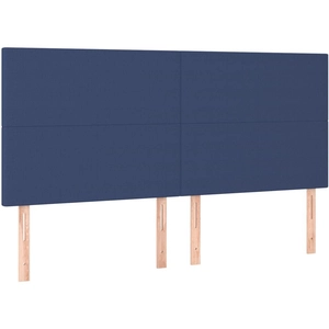 vidaXL Têtes de lit 4 pcs Bleu 80x5x78/88 cm Tissu pas cher