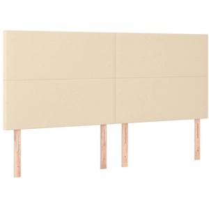 vidaXL Têtes de lit 4 pcs Crème 100x5x78/88 cm Tissu pas cher