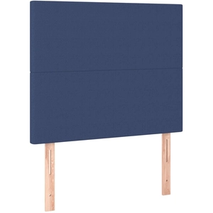 vidaXL Têtes de lit 2 pcs Bleu 100x5x78/88 cm Tissu pas cher
