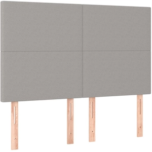 vidaXL Têtes de lit 4 pcs Gris clair 72x5x78/88 cm Tissu pas cher
