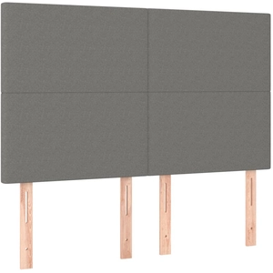 vidaXL Têtes de lit 4 pcs Gris foncé 72x5x78/88 cm Tissu pas cher