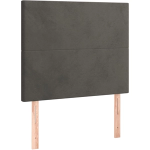 Comparateur de prix : vidaXL Têtes de lit 2 pcs Gris foncé 100x5x78/88 cm Velours