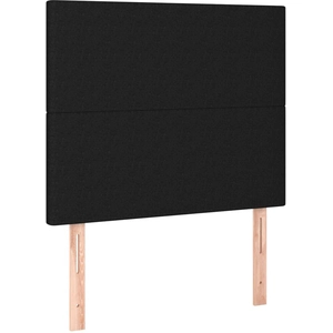 vidaXL Têtes de lit 2 pcs Noir 90x5x78/88 cm Tissu pas cher