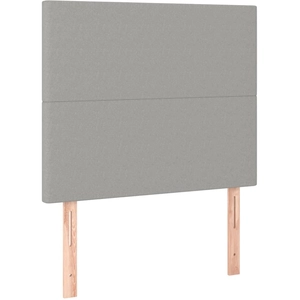 vidaXL Têtes de lit 2 pcs Gris clair 90x5x78/88 cm Tissu pas cher