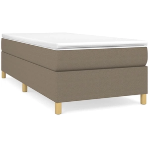 Sommier à ressorts de lit Taupe 90x200 cm Tissu Vidaxl Taupe pas cher