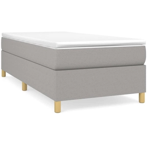 Sommier à ressorts de lit Gris clair 90x200 cm Tissu Vidaxl Light grey pas cher