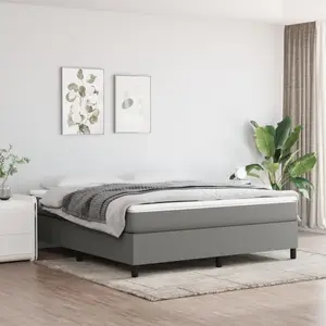 Comparateur de prix : Sommier à ressorts de lit Gris foncé 160x200 cm Tissu Vidaxl Dark grey