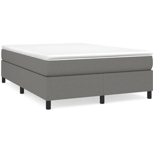 vidaXL Cadre de lit Gris foncé 140 x 200 cm Tissu pas cher
