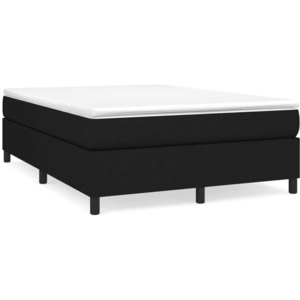 Sommier à ressorts de lit Noir 140x200 cm Tissu Vidaxl Black pas cher