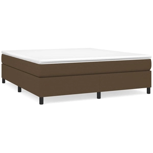 vidaXL Cadre de lit Marron foncé 180x200 cm Tissu pas cher