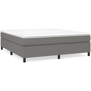 vidaXL Cadre de lit Gris foncé 180 x 200 cm Tissu pas cher