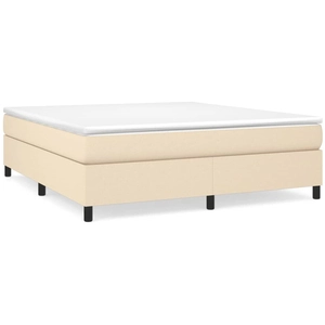 vidaXL Cadre de lit Crème 200 x 200 cm Tissu pas cher